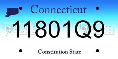 11801Q9 Connecticut License Plate