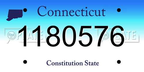 1180576 Connecticut License Plate