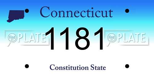 1181 Connecticut License Plate