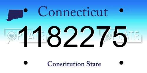 1182275 Connecticut License Plate