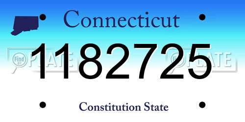 1182725 Connecticut License Plate