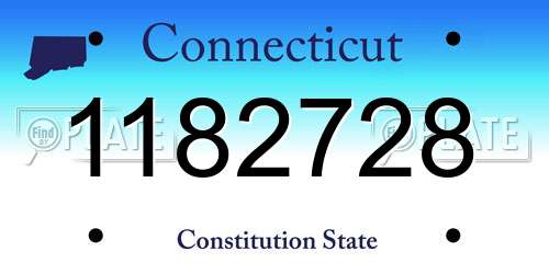 1182728 Connecticut License Plate