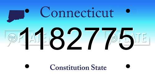 1182775 Connecticut License Plate