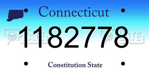 1182778 Connecticut License Plate