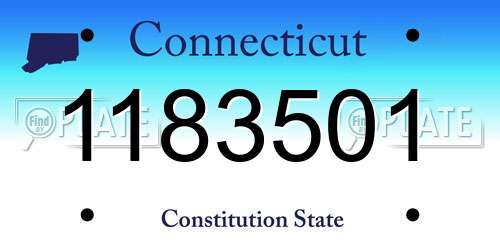 1183501 Connecticut License Plate