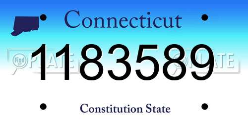 1183589 Connecticut License Plate