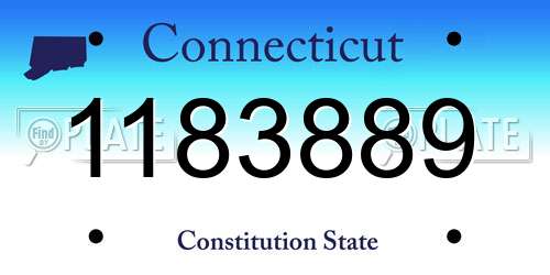 1183889 Connecticut License Plate