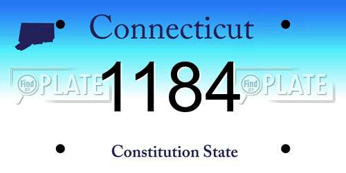 1184 Connecticut License Plate