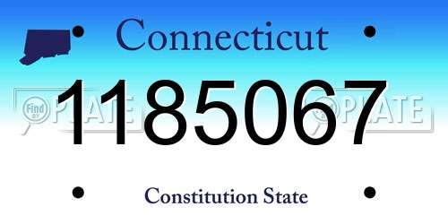 1185067 Connecticut License Plate