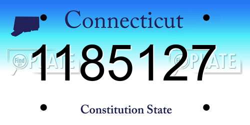 1185127 Connecticut License Plate