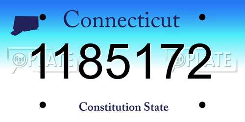 1185172 Connecticut License Plate