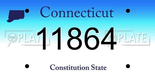 11864 Connecticut License Plate