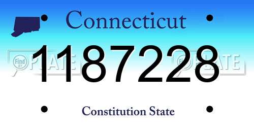 1187228 Connecticut License Plate