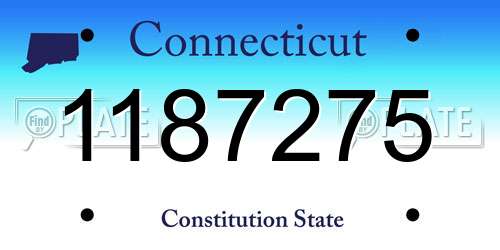 1187275 Connecticut License Plate
