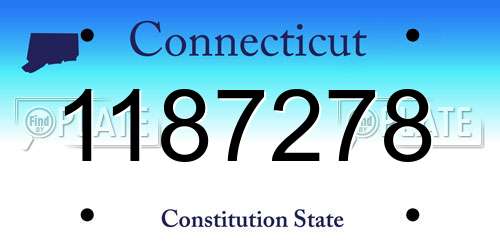 1187278 Connecticut License Plate