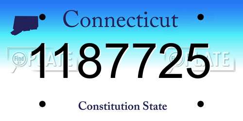 1187725 Connecticut License Plate
