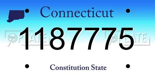 1187775 Connecticut License Plate