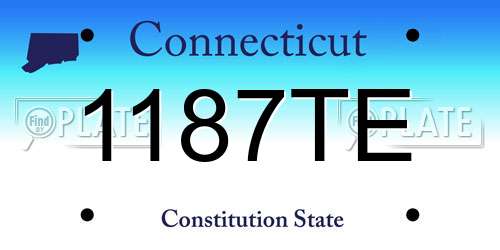 1187TE Connecticut License Plate