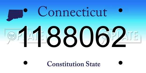 1188062 Connecticut License Plate