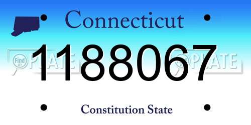 1188067 Connecticut License Plate