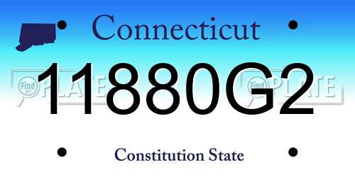 11880G2 Connecticut License Plate