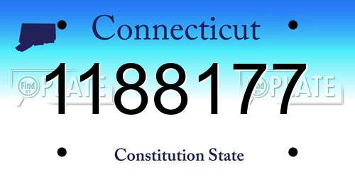 1188177 Connecticut License Plate