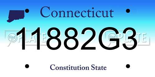 11882G3 Connecticut License Plate
