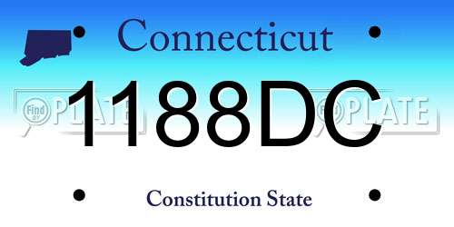 1188DC Connecticut License Plate
