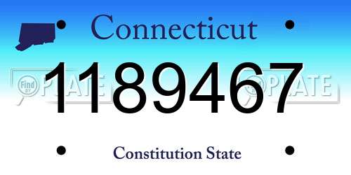 1189467 Connecticut License Plate