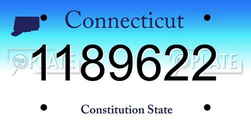 1189622 Connecticut License Plate
