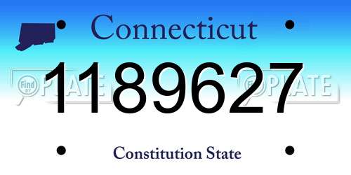 1189627 Connecticut License Plate