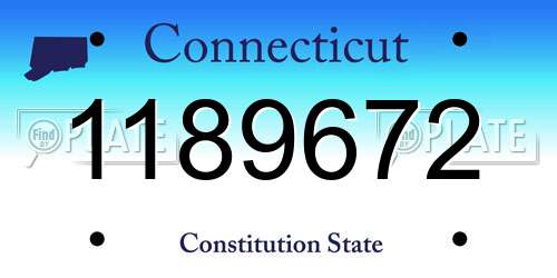 1189672 Connecticut License Plate