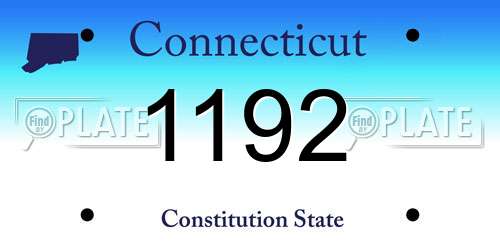 1192 Connecticut License Plate