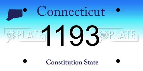 1193 Connecticut License Plate