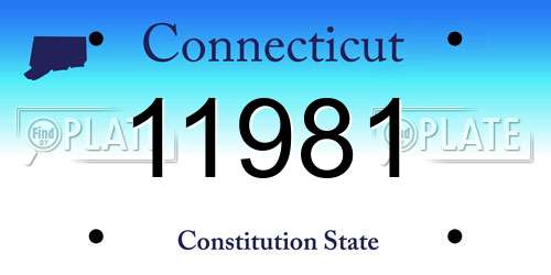 11981 Connecticut License Plate