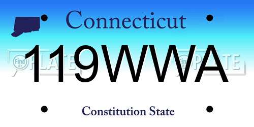 119WWA Connecticut License Plate