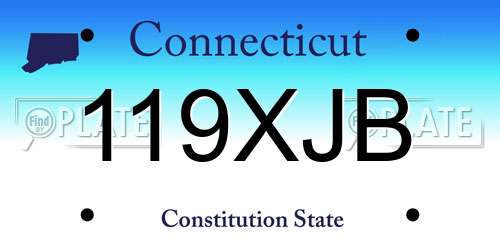 119XJB Connecticut License Plate