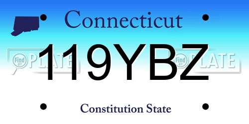 119YBZ Connecticut License Plate