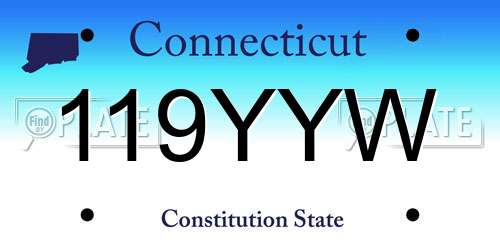 119YYW Connecticut License Plate
