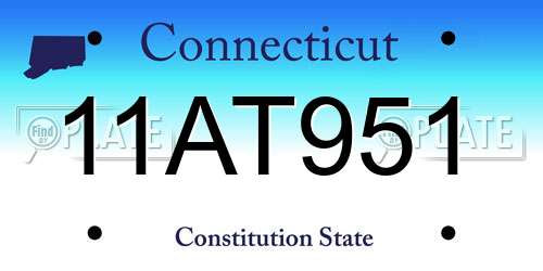 11AT951 Connecticut License Plate