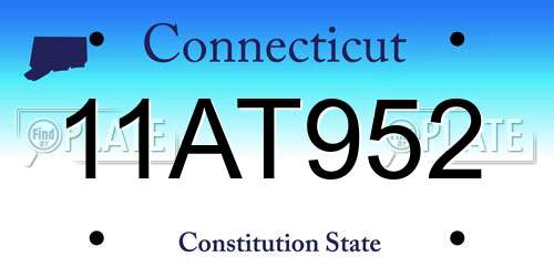 11AT952 Connecticut License Plate
