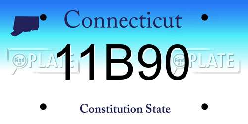 11B90 Connecticut License Plate