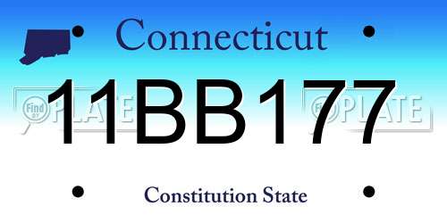 11BB177 Connecticut License Plate