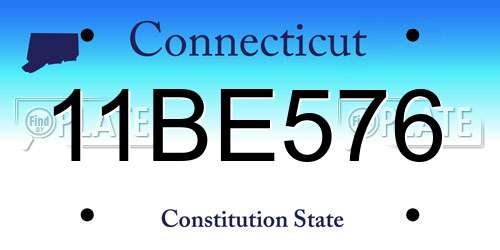 11BE576 Connecticut License Plate