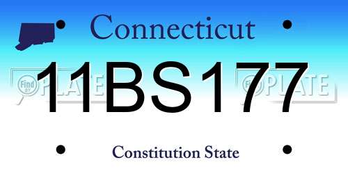 11BS177 Connecticut License Plate