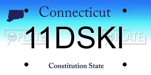 11DSKI Connecticut License Plate