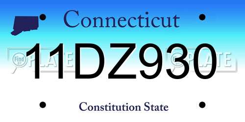 11DZ930 Connecticut License Plate