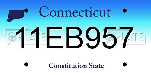 11EB957 Connecticut License Plate