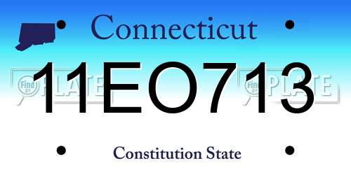 11EO713 Connecticut License Plate