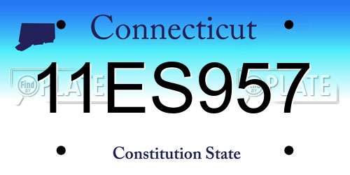11ES957 Connecticut License Plate